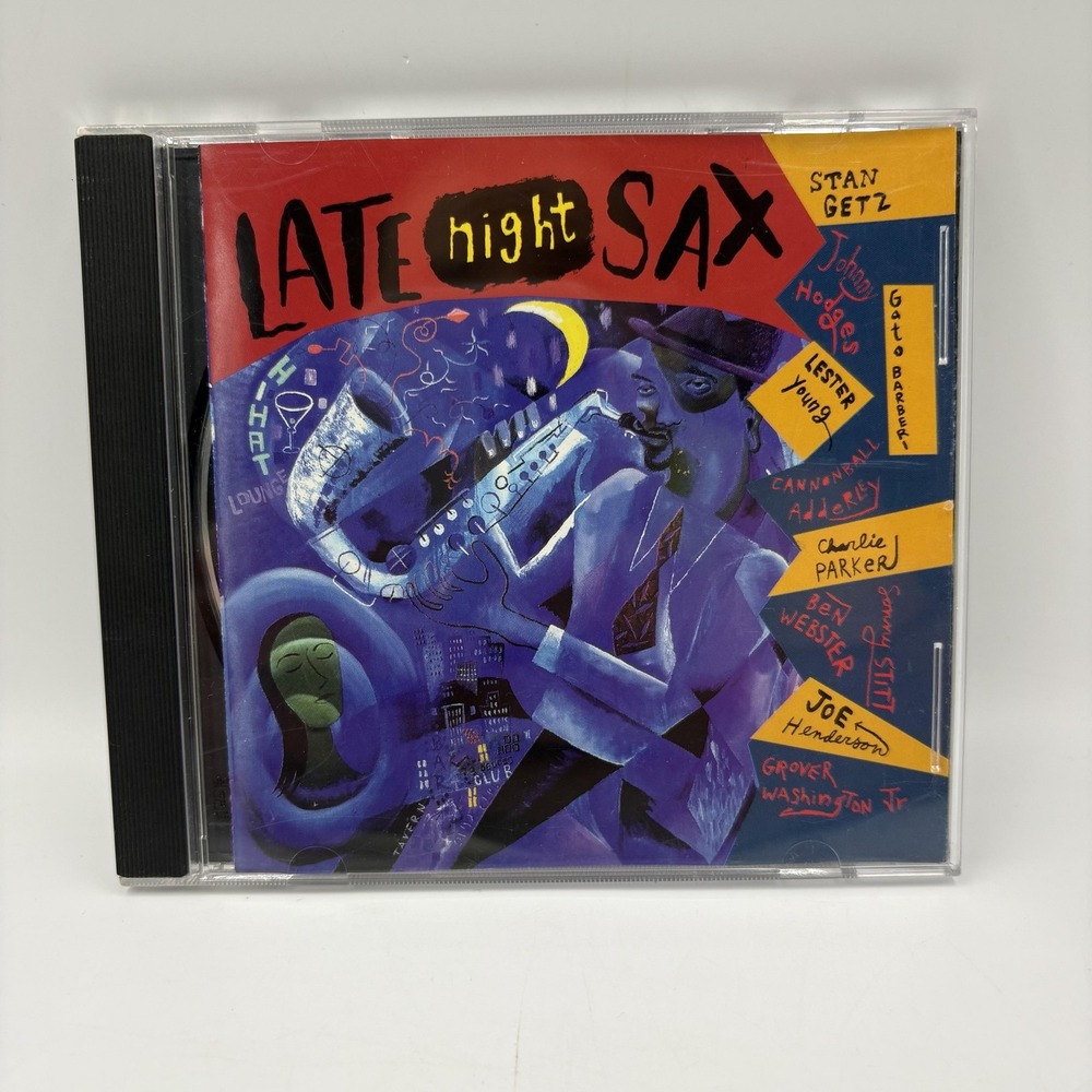 VA Stan Getz Charlie‎ Parker CD Late Night Sax 1994 Jazz Album Black Compilation